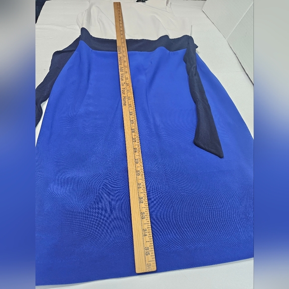 Ralph Lauren White and Blue Colorblock Skirt - Picture 12 of 12